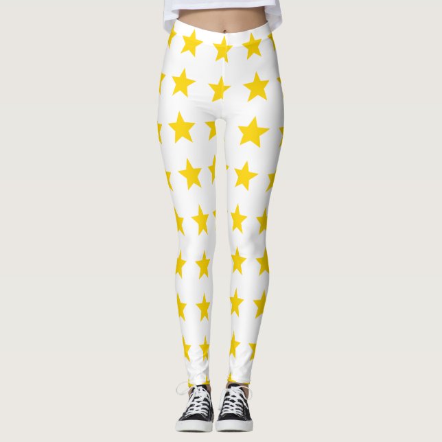 Legging Estrela Gold amarelo (Frente)