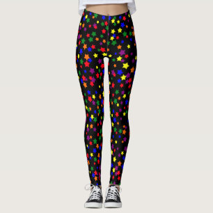 Legging Estrelas Aleatórias - Padrões do Orgulho de Padrõe