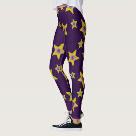 Legging Estrelas Alienígenas Princesa Espacial com Olhos E