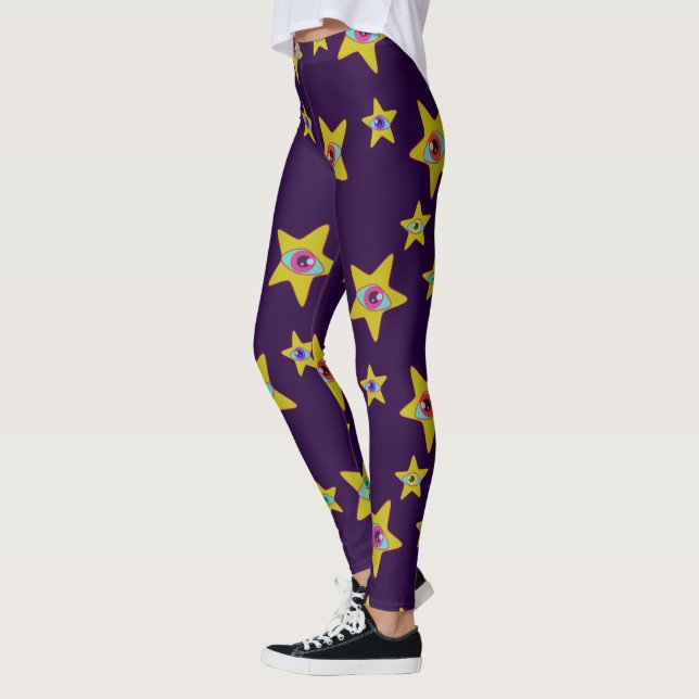 Legging Estrelas Alienígenas Princesa Espacial com Olhos E (Esquerda)