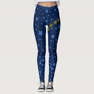 Legging Estrelas azuis Sparkly no azul