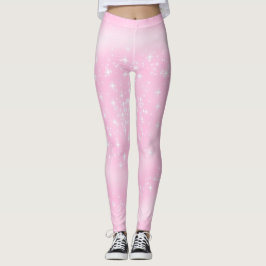 Legging Estrelas bonito e Rosa Meninas