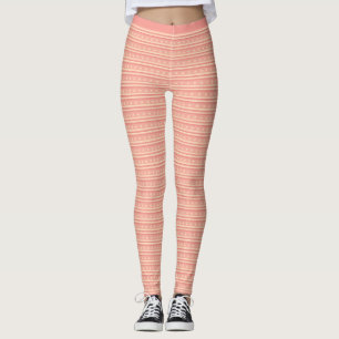 Legging Estrelas cor-de-rosa sutis Malhação de padrões de