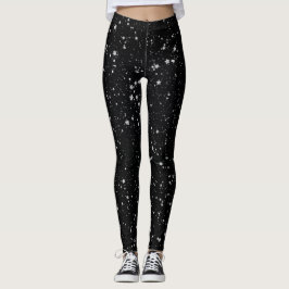 Legging Estrelas de Brilho2 - Preto Prateado
