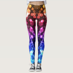 Legging Estrelas de galáxia de Abstrato de Iluminação Colo