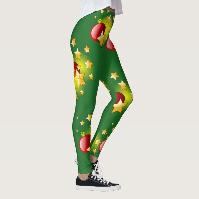 Legging Estrelas de Natal e Calças Espalhadas (Direita)