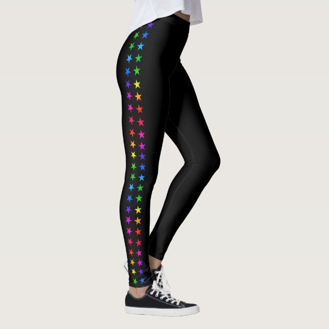 Legging Estrelas do Arco-Íris Correndo Stripes LGBTQ+ (Direita)