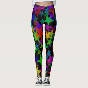 Legging Estrelas do Arco-íris Groovy Legais