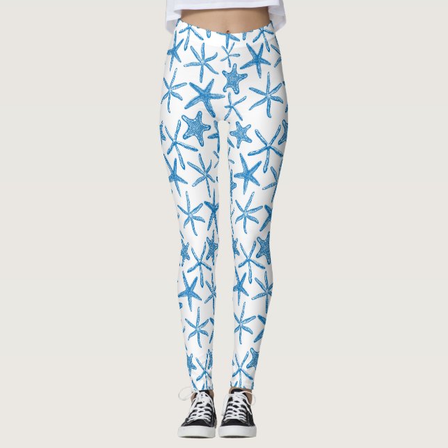Legging Estrelas do mar em azul (Frente)