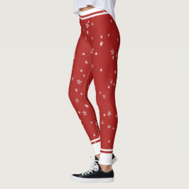 Legging Estrelas e faixas brancas e vermelhas