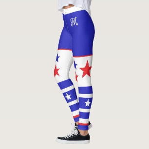 Legging Estrelas e faixas monogramas