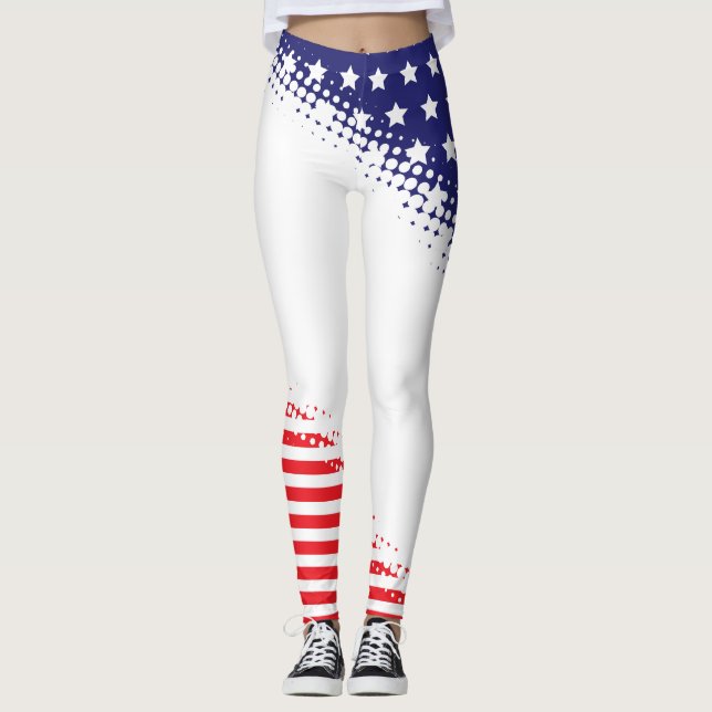 Legging Estrelas e Listras em Meiotom (Frente)