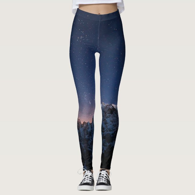 Legging Estrelas e montanhas de neve (Frente)