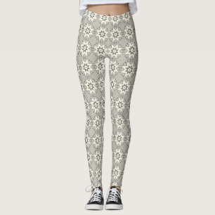 Legging Estrelas e pontos monocromáticos