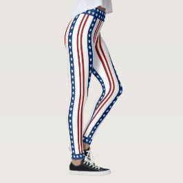 Legging Estrelas e Stripes Patriotas