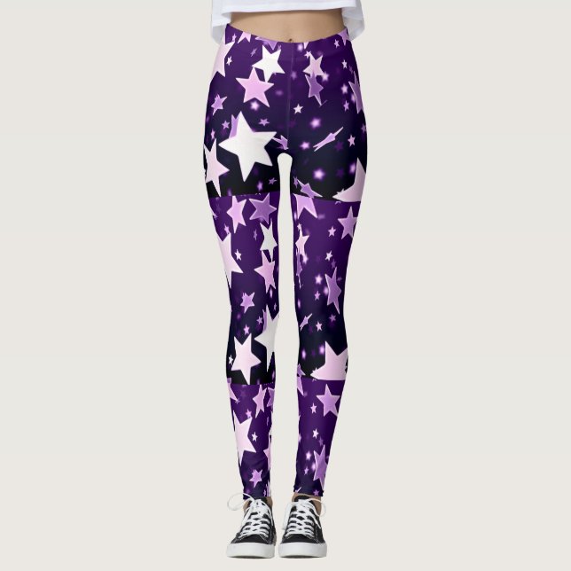 Legging Estrelas Roxas (Frente)