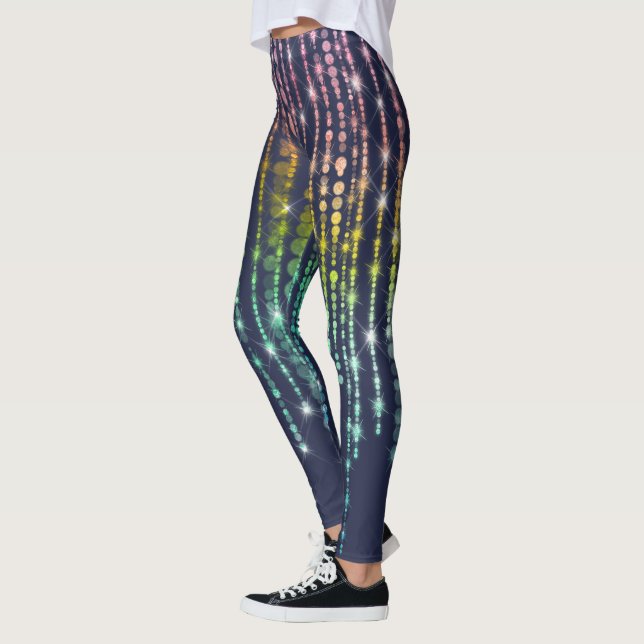 Legging Estrelas Sparkly Rainbow (Esquerda)