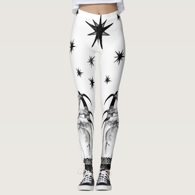 Legging Estrelas Testemunhosas: Antecedentes Noturnos de H (Frente)