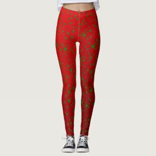 Legging estrelas verdes Leguminosas modernas e elegantes l
