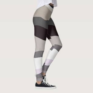 Legging Estrias de ondulação e Cinza