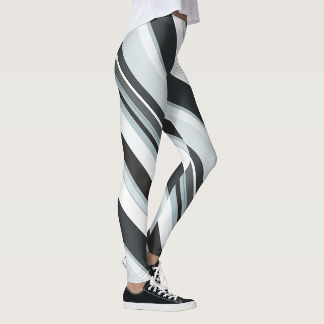 Legging Estrias Diagonais Contemporâneas Monotonárias (Direita)