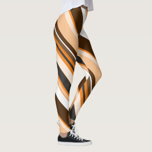 Legging Estrias Diagonais Contemporâneas Monotonárias