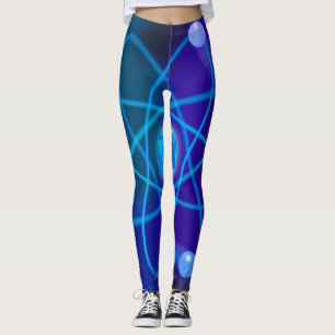 Legging Estrutura Atômica Azul Ciência