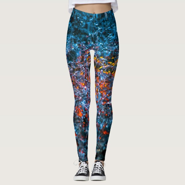 Legging Estudo Em Aquarela - Laranja (Frente)