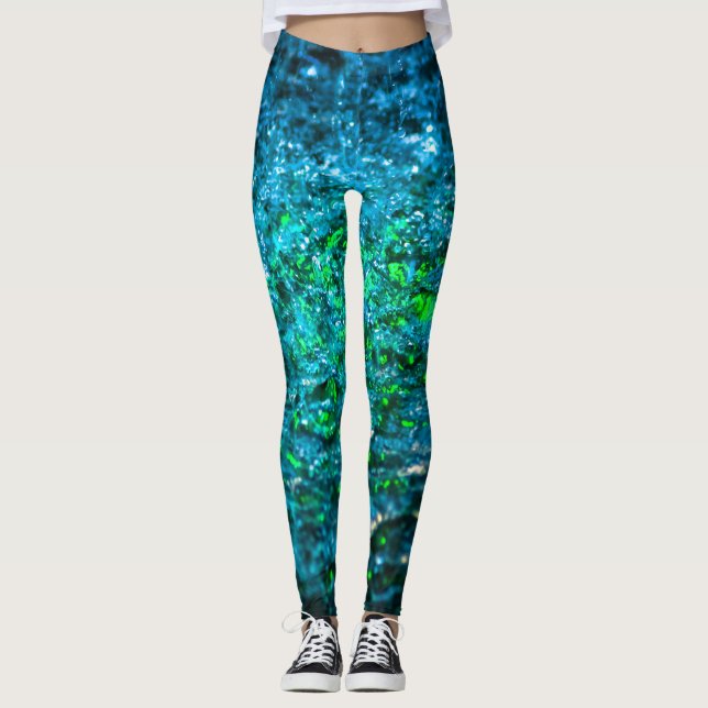 Legging Estudo em Aquarela - Verde (Frente)