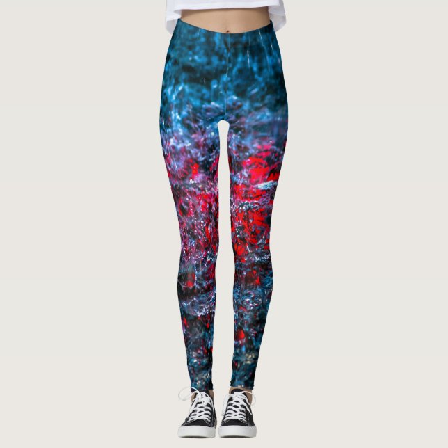 Legging Estudo em Watercolor - Vermelho (Frente)