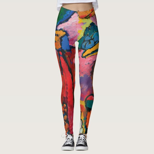 Legging Estudo para a improvisação V por Wassily Kandinsky (Frente)