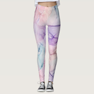 Legging Etéreo Tênue Pastel Aquarela Tinta Fantasia Glamou