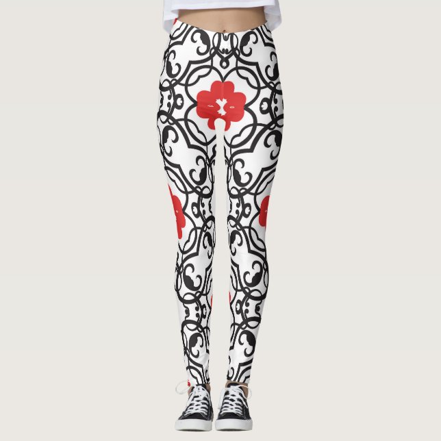 Legging Eterno Floral Vintage: Clássico sem costura (Frente)