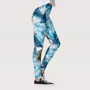 Legging Ethereal Velocity: Geometric Cloud & Arrow Fusion