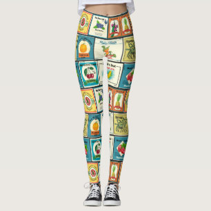 Legging Etiquetas de Fruta em conserva