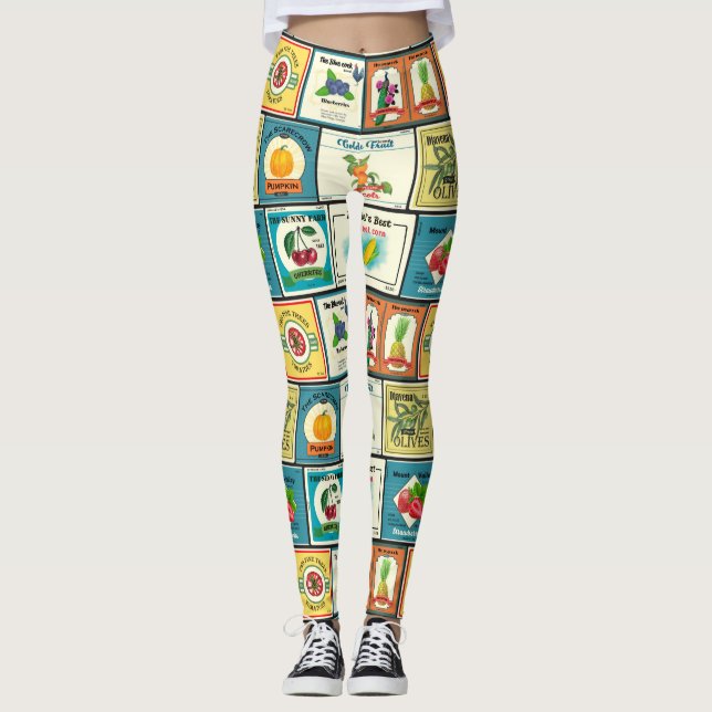 Legging Etiquetas de Fruta em conserva (Frente)