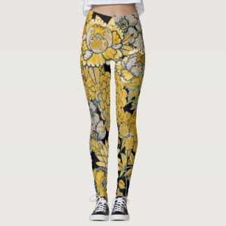 Legging Etnia Floral: Textura de Paisley Criativa.