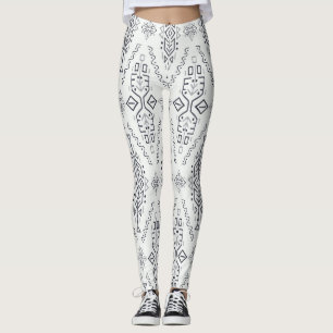 Legging Étnica Boho: Trendy-Drawn Manuscrito.