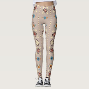 Legging Étnica: padrão tribal sem descontinuidades