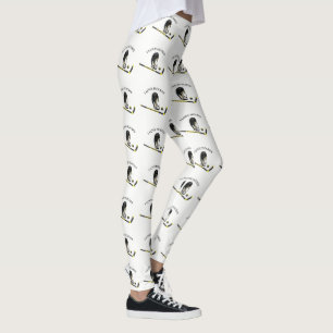 Legging Eu adoro design personalizado de hóquei com palito