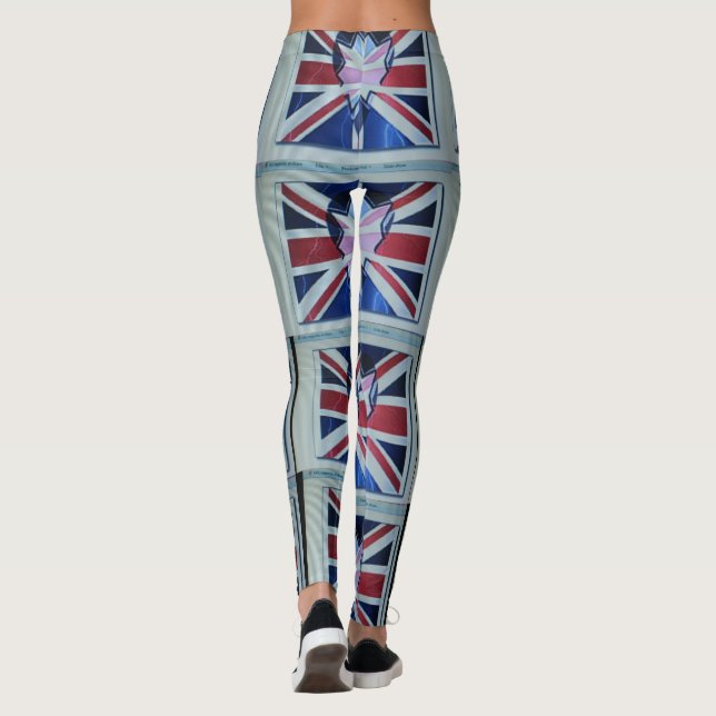 Legging Eu Amo Arte Impressa Inglaterra (Verso)