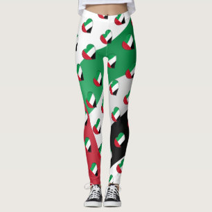 Legging Eu amo as cores da bandeira de United Arab