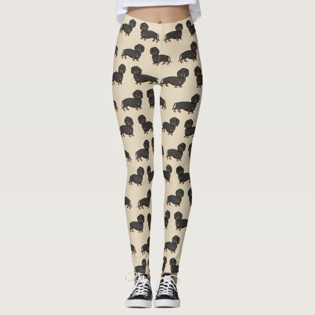 Legging Eu Amo Cachorros-De-Olho-Preto Bonito (Frente)