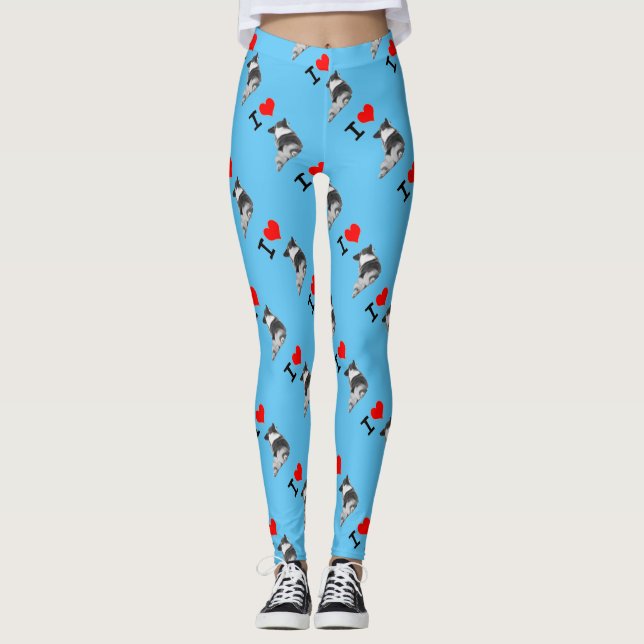 Legging Eu amo Corgis (Frente)