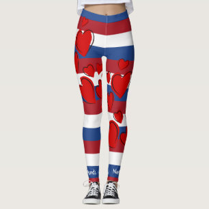 Legging Eu amo Holland, bandeira dos Países Baixos