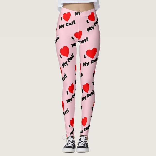 Legging Eu Amo Meu Gato (Frente)