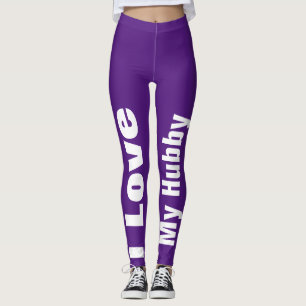 Legging Eu Amo Meu Hubby Púrpura Gota Gótica 2020