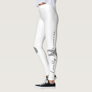 Legging Eu realmente odeio Cancer Cor de Faixa Personali