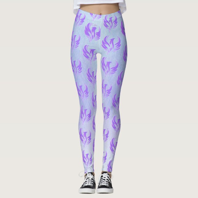 Legging Eu Sou Pássaro de Fogo Chama Violeta - Feminino Sa (Frente)
