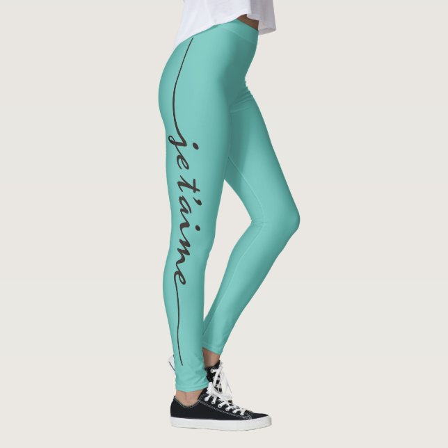 Legging eu te amo - Eu amo você em Francês 2 (Direita)